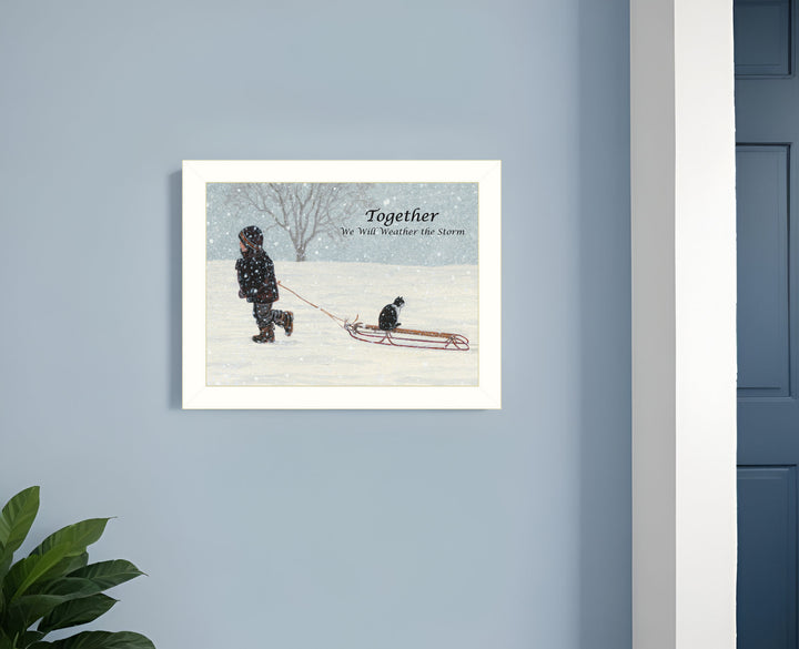 Together 1 White Framed Print Wall Art