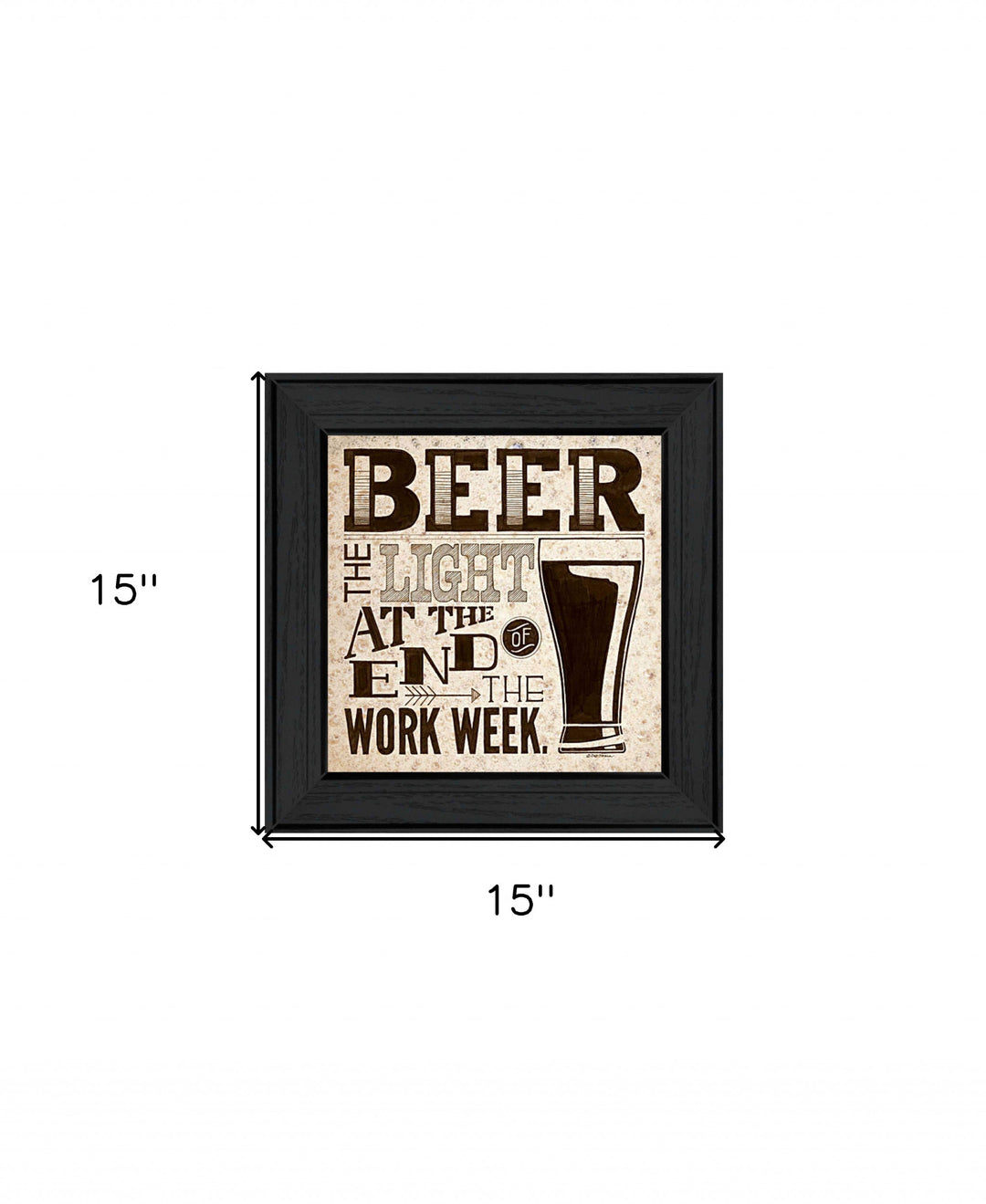 Beer Work Week Black Framed Print Wall Art