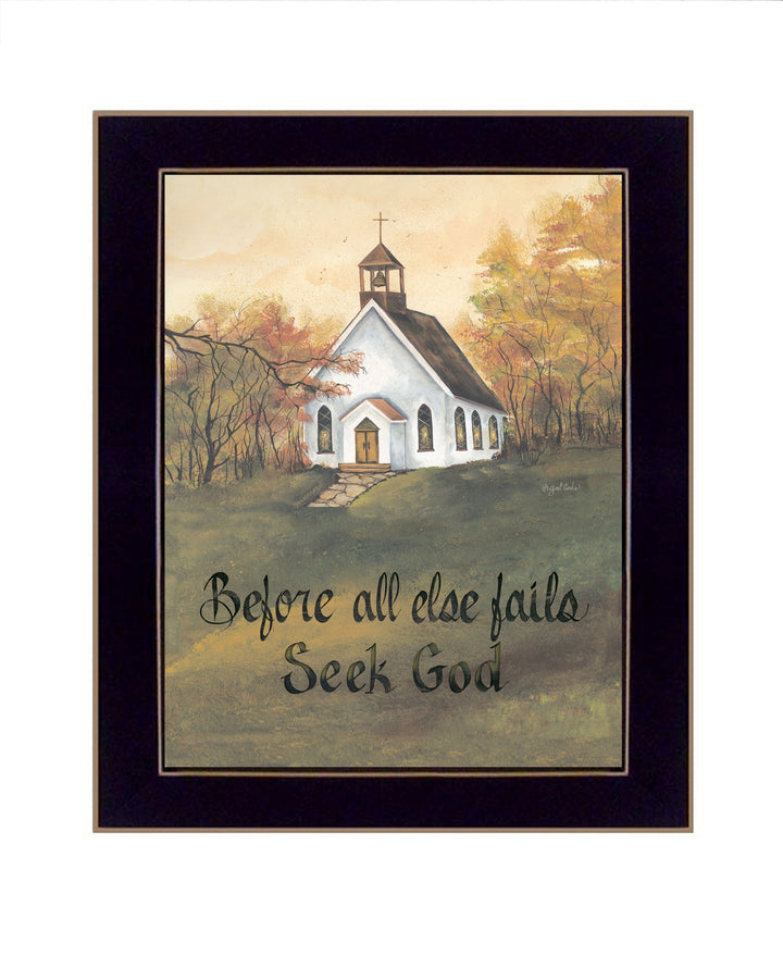 Seek God Black Framed Print Wall Art