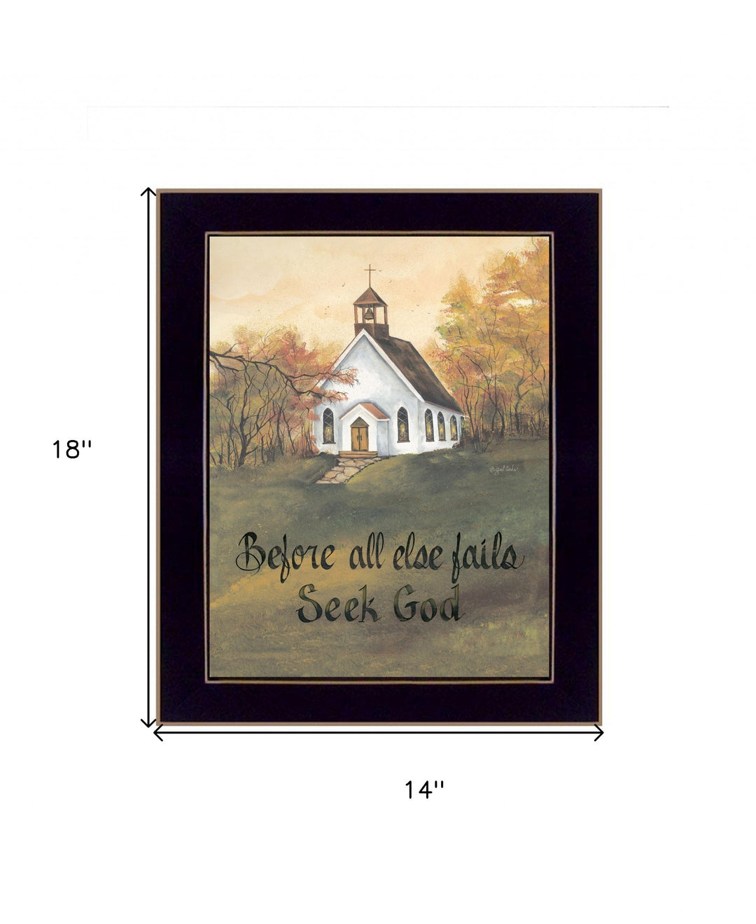 Seek God Black Framed Print Wall Art