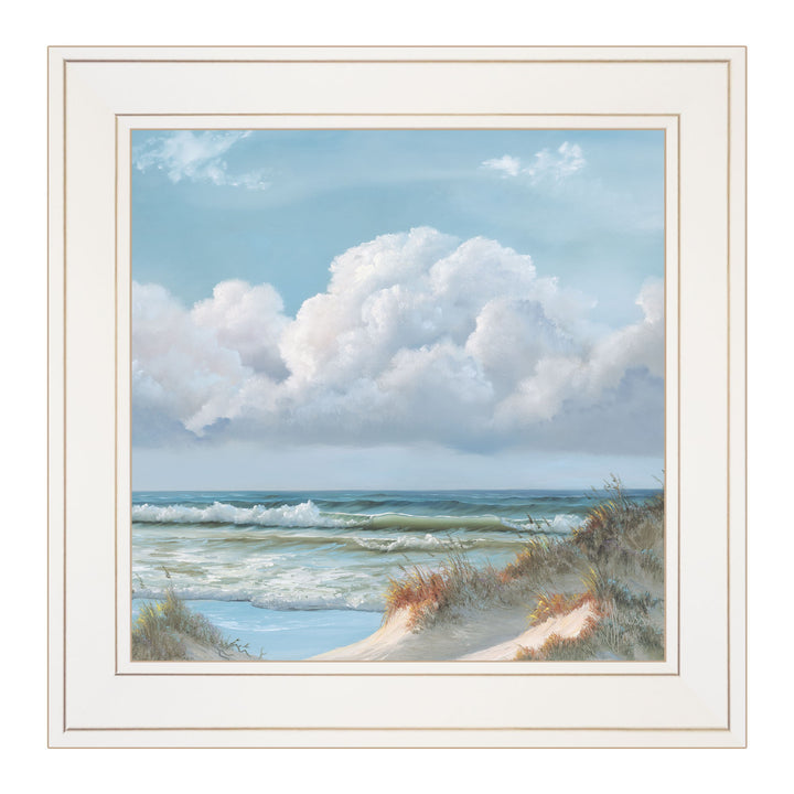 Beautiful Day Triptych III White Framed Print Wall Art