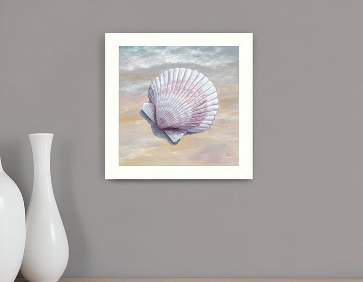 Scallop White Framed Print Wall Art