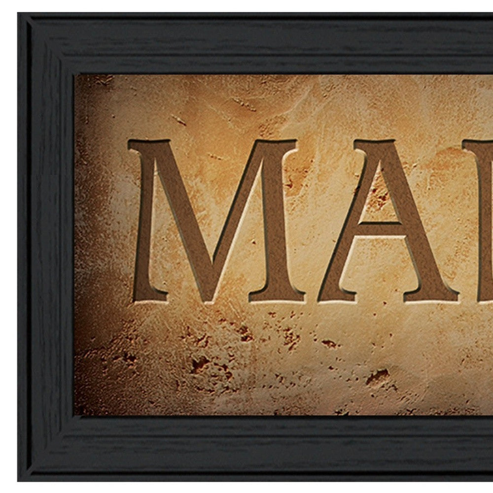 Man Cave 1 Black Framed Print Wall Art