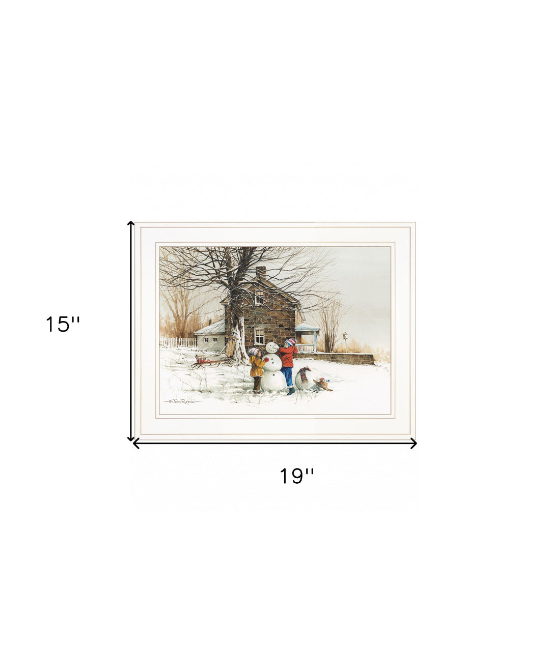 The Joy of Snow 2 White Framed Print Wall Art