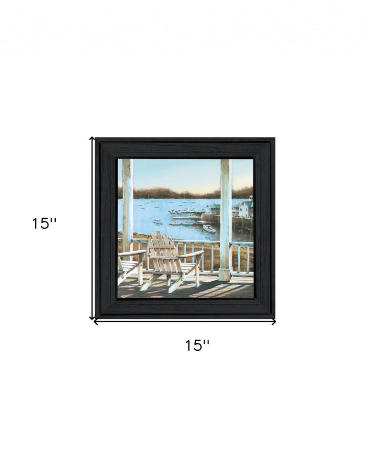 Harbor View 1 Black Framed Print Wall Art