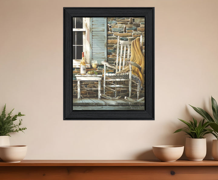 Reflecting Time Black Framed Print Wall Art