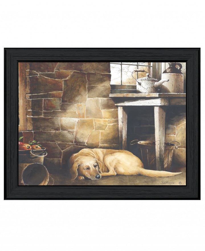 A quiet place Black Framed Print Wall Art