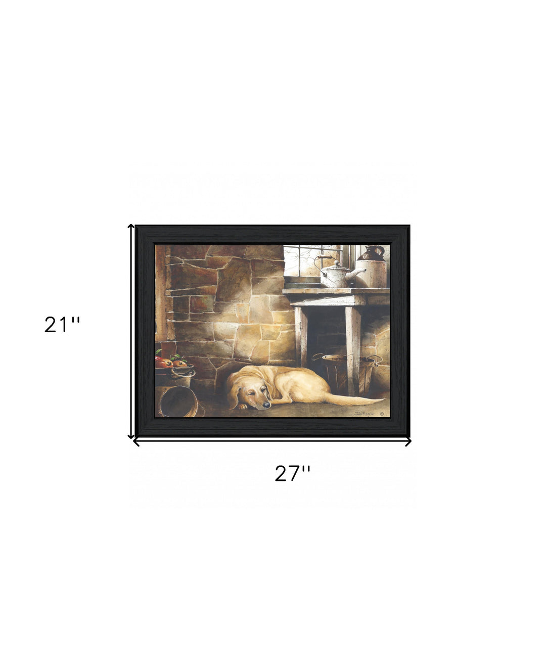 A quiet place Black Framed Print Wall Art