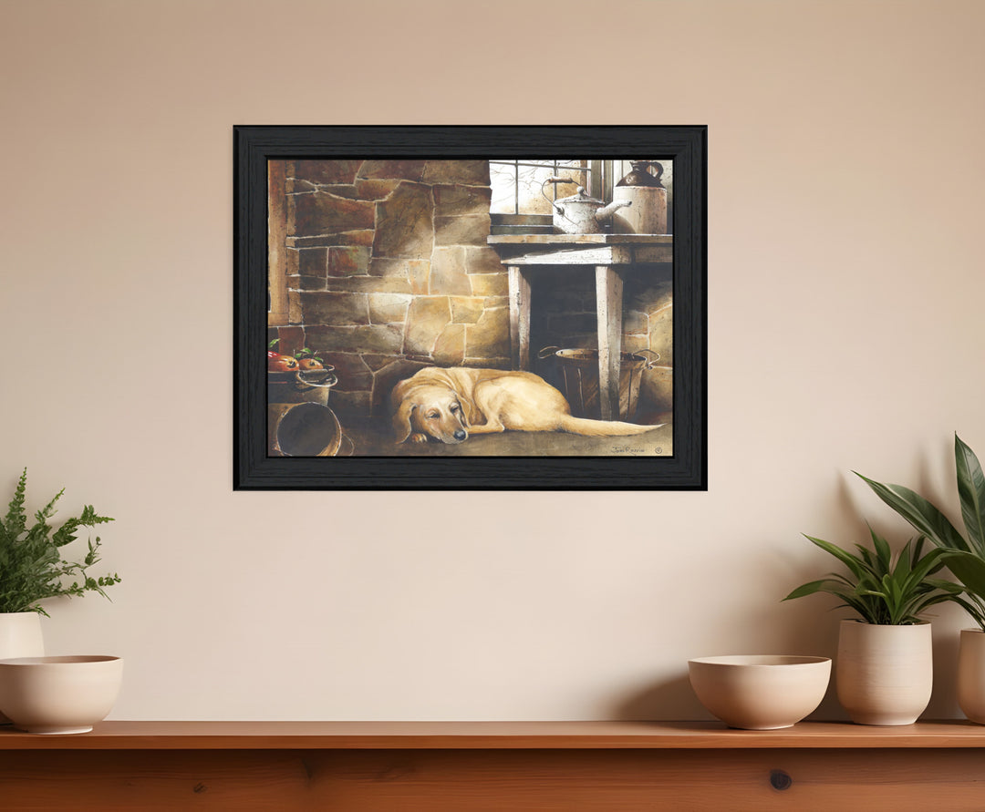 A quiet place Black Framed Print Wall Art