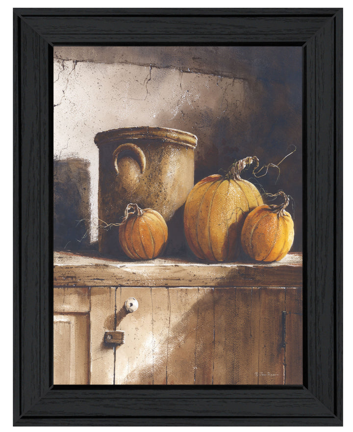 Crocks and Pumpkins Black Framed Print Wall Art