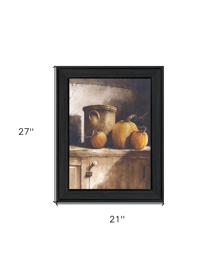 Crocks and Pumpkins Black Framed Print Wall Art