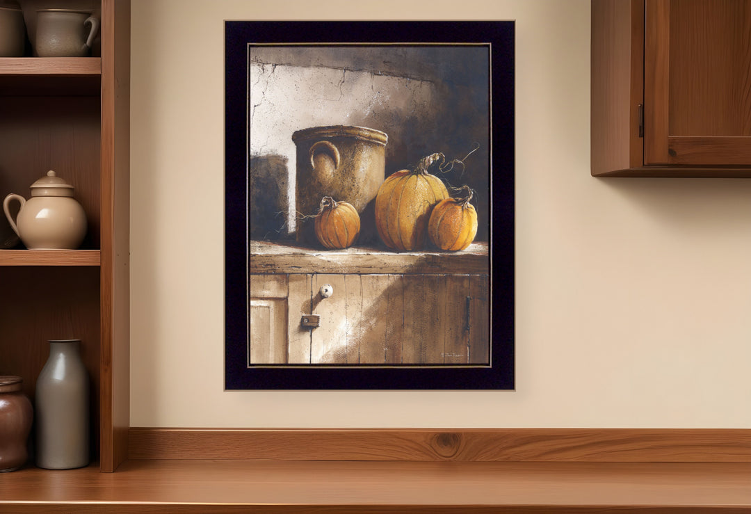 Crocks and Pumpkins 2 Black Framed Print Wall Art