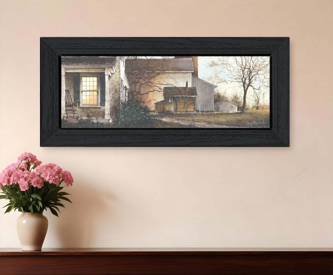 Approaching Dusk Black Framed Print Wall Art