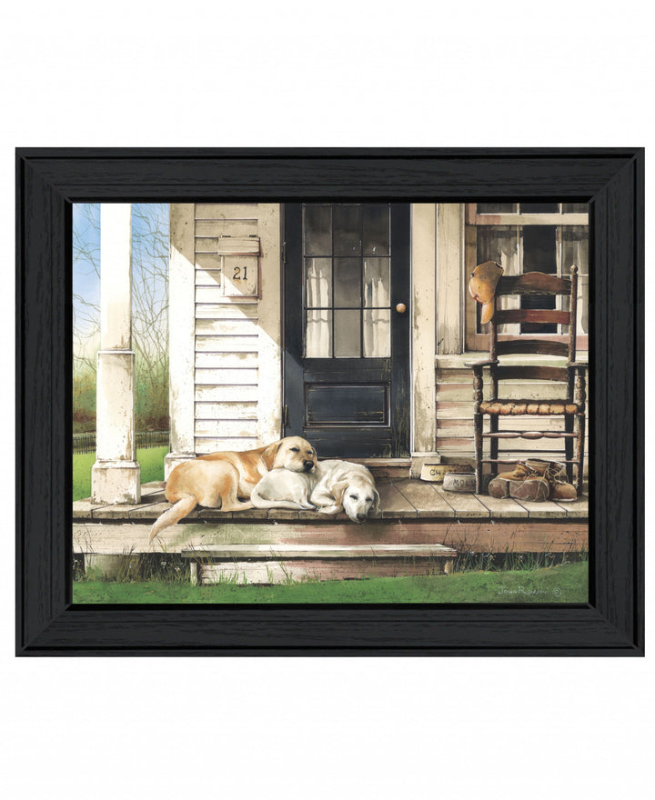 Chase and Molly Black Framed Print Wall Art