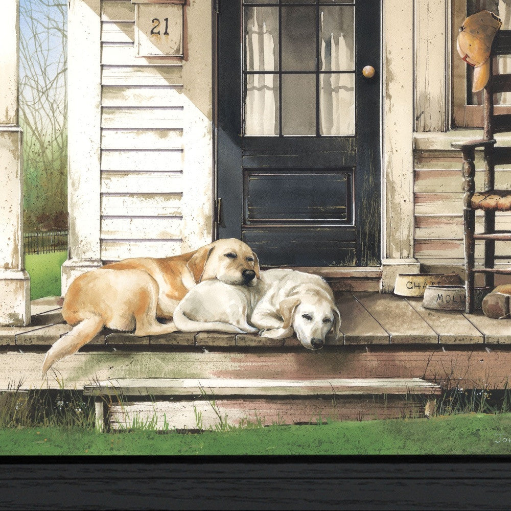 Chase and Molly Black Framed Print Wall Art