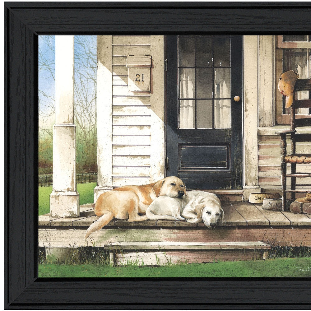 Chase and Molly Black Framed Print Wall Art