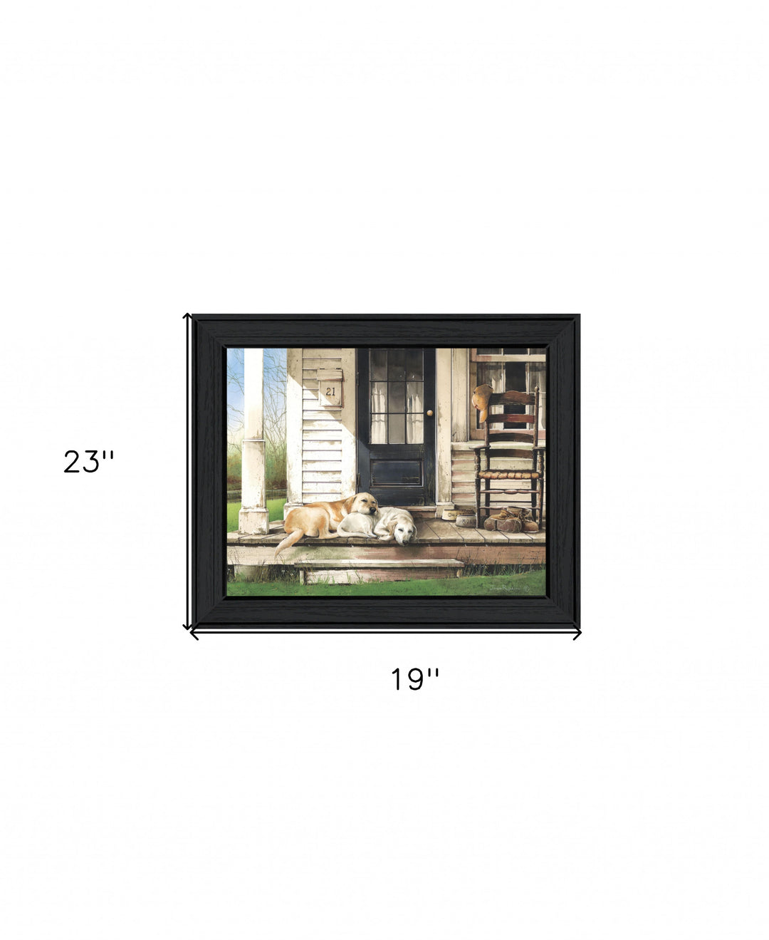 Chase and Molly Black Framed Print Wall Art