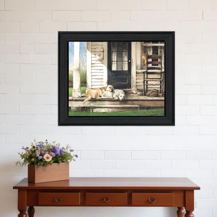 Chase and Molly Black Framed Print Wall Art