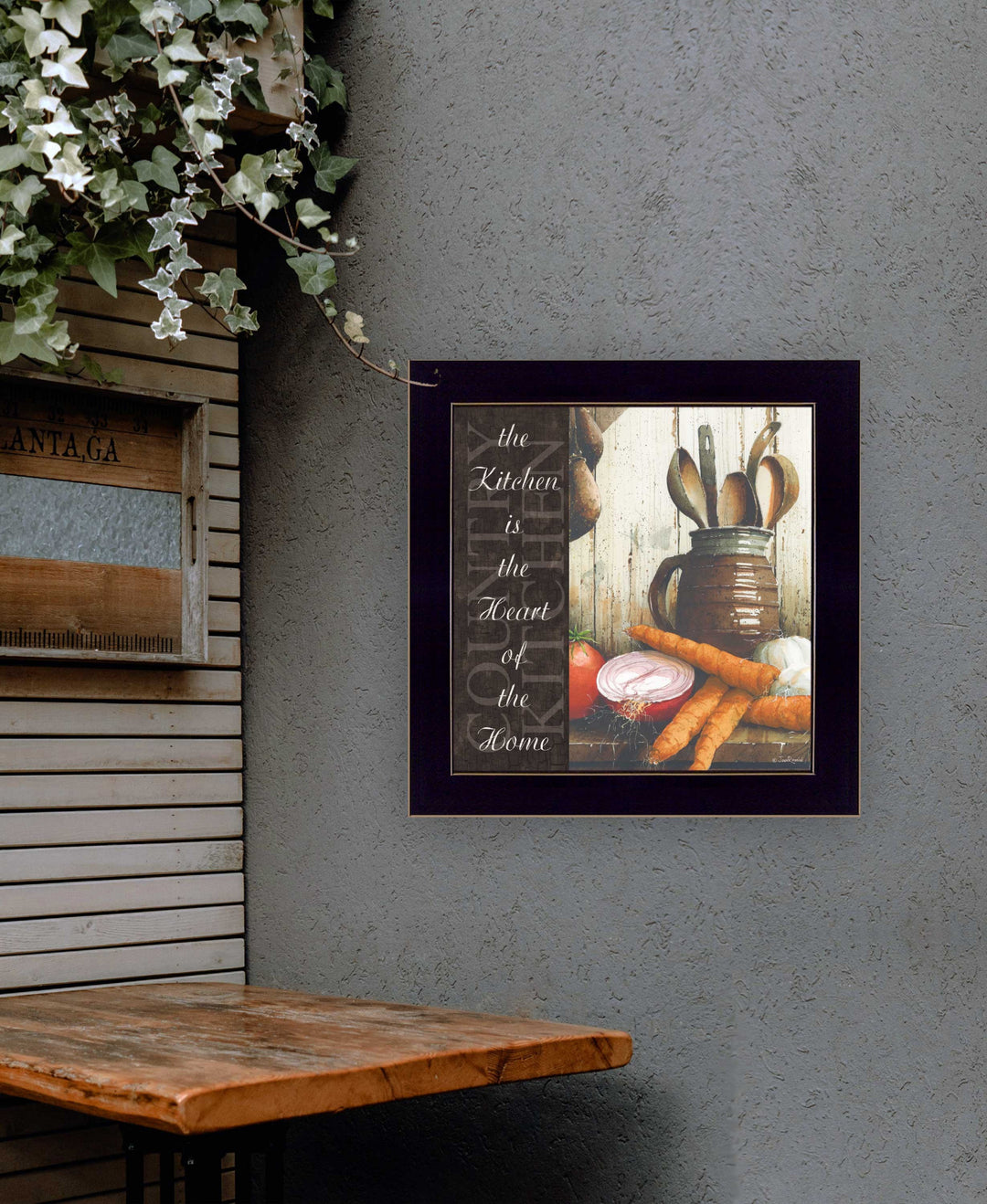 Heart of the Home 2 Black Framed Print Kitchen Wall Art