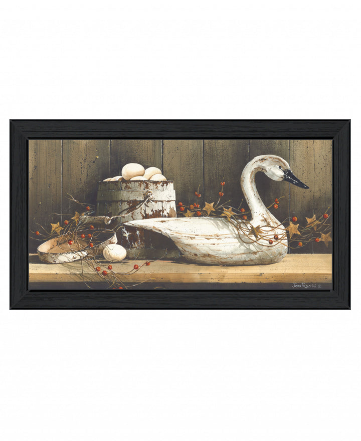 Country Charm Black Framed Print Wall Art