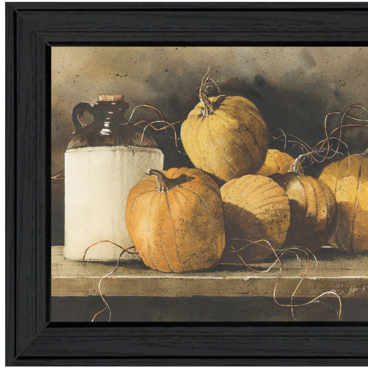 Jugs and Pumpkins 1 Black Framed Print Wall Art