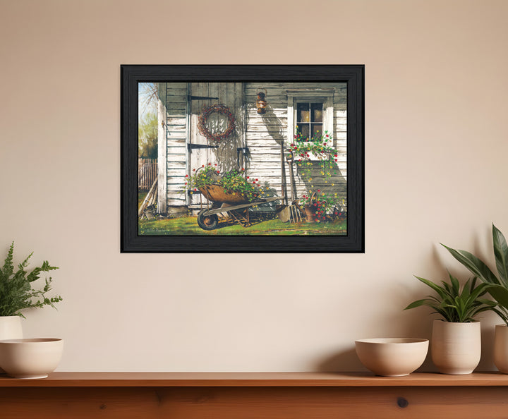 Spring Cleaning 3 Black Framed Print Wall Art