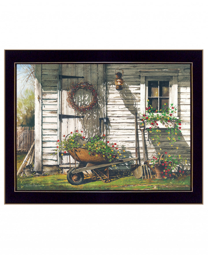 Spring Cleaning 4 Black Framed Print Wall Art