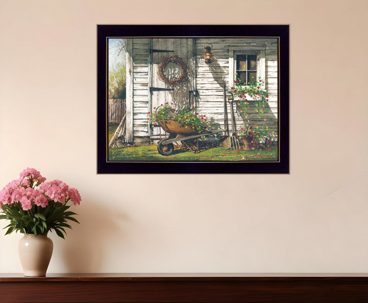 Spring Cleaning 4 Black Framed Print Wall Art