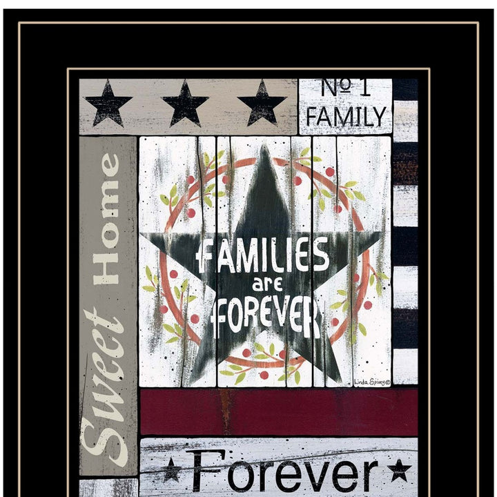 Families are Forever 4 Black Framed Print Wall Art