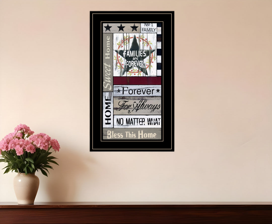 Families are Forever 4 Black Framed Print Wall Art