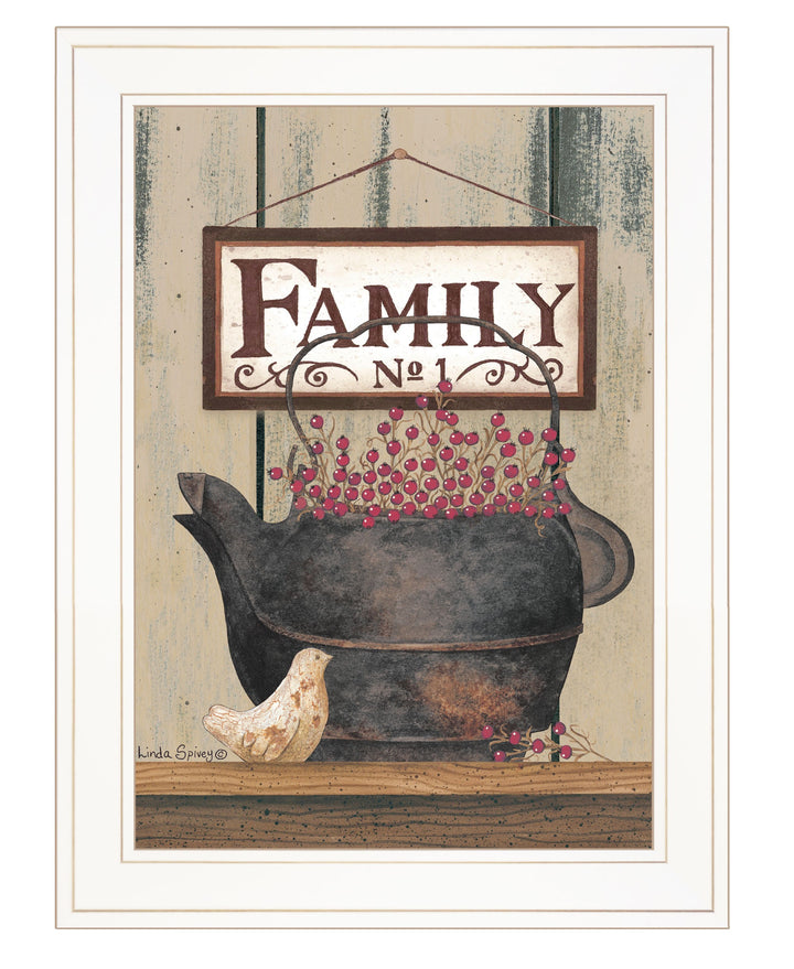 FAMILY NO1 White Framed Print Wall Art