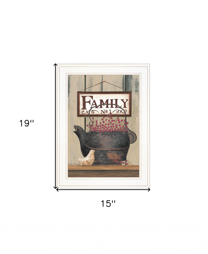 FAMILY NO1 White Framed Print Wall Art