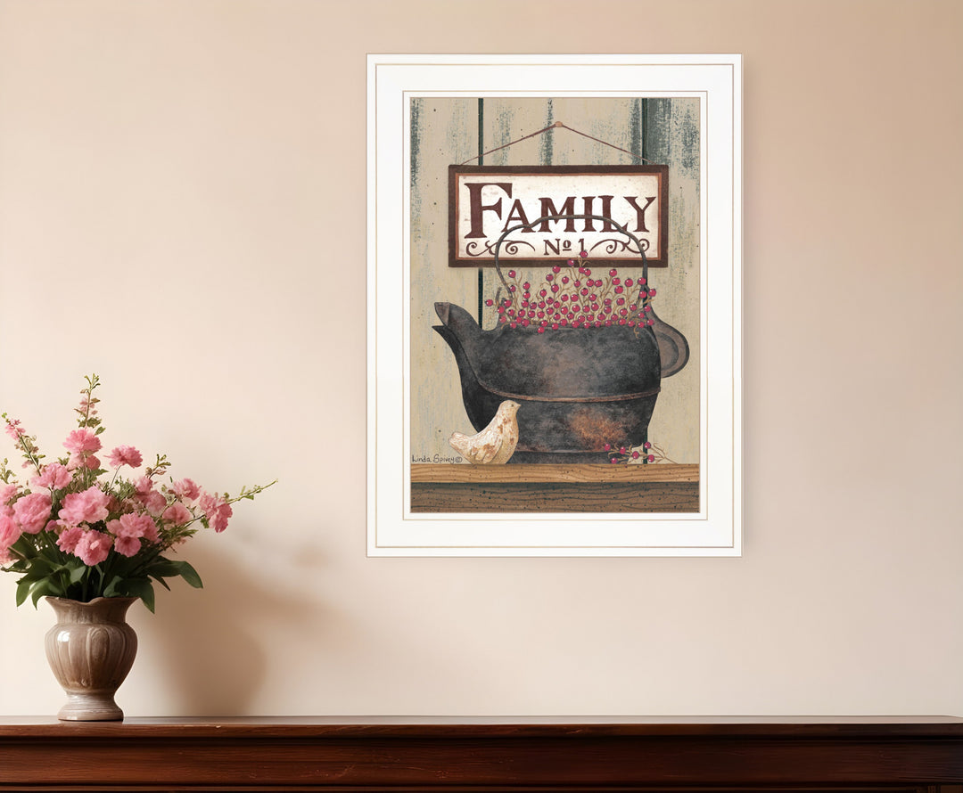 FAMILY NO1 White Framed Print Wall Art