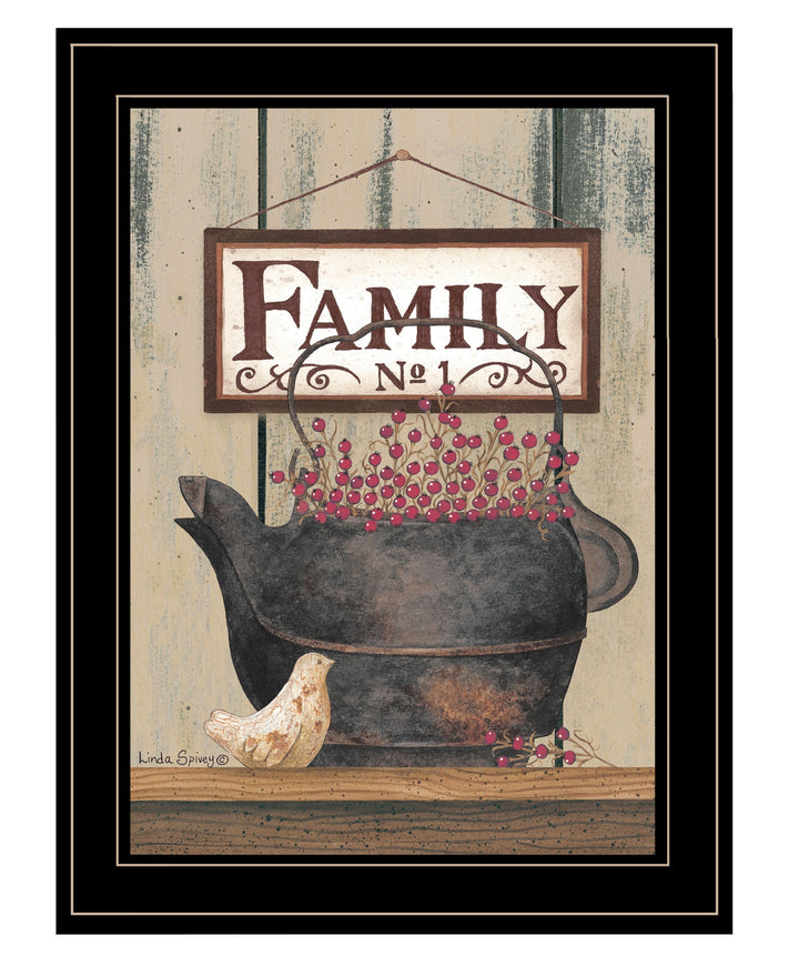 FAMILY NO1 Black Framed Print Wall Art