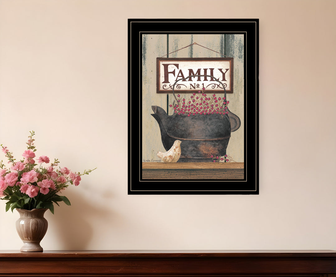 FAMILY NO1 Black Framed Print Wall Art