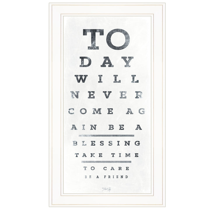 Eye Chart I 2 White Framed Print Wall Art