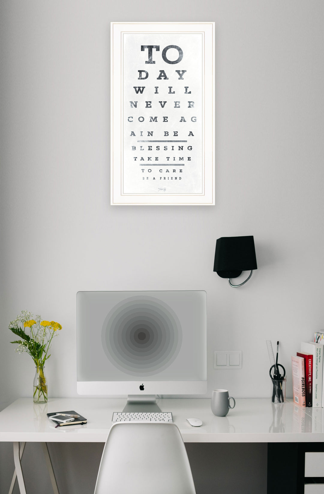 Eye Chart I 2 White Framed Print Wall Art