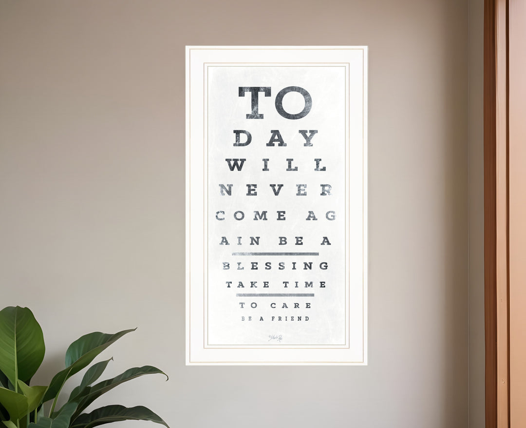 Eye Chart I 2 White Framed Print Wall Art