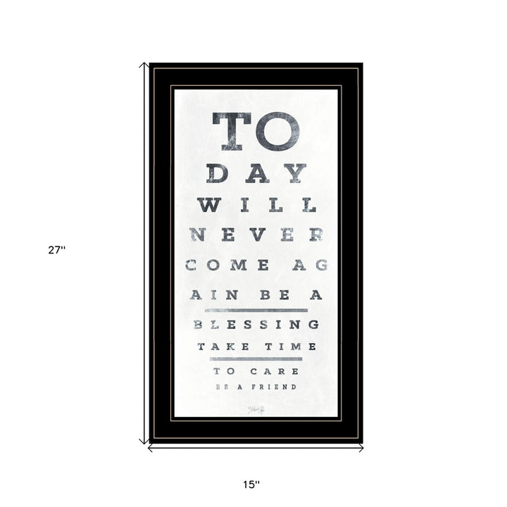 Eye Chart I 3 Black Framed Print Wall Art