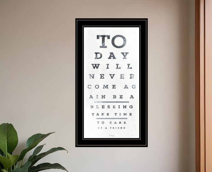 Eye Chart I 3 Black Framed Print Wall Art