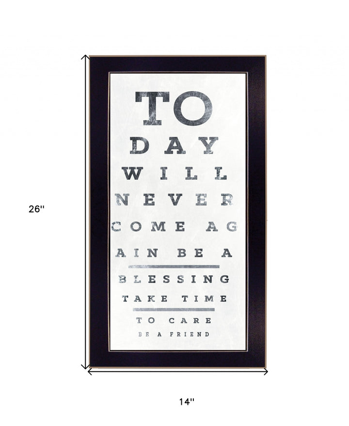 Eye Chart I 4 Black Framed Print Wall Art