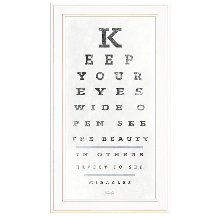 Eye Chart II 2 White Framed Print Wall Art