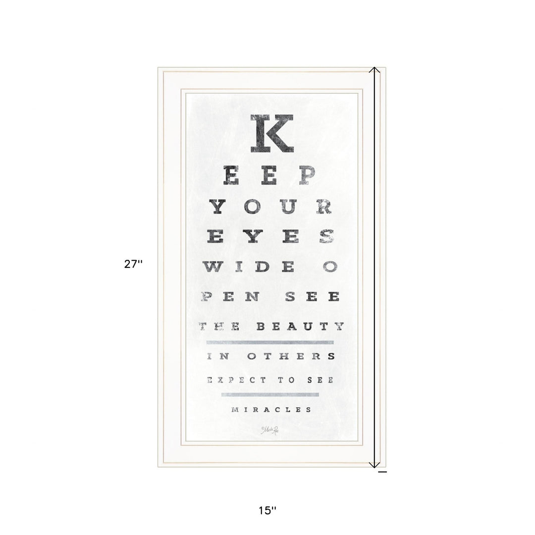 Eye Chart II 2 White Framed Print Wall Art