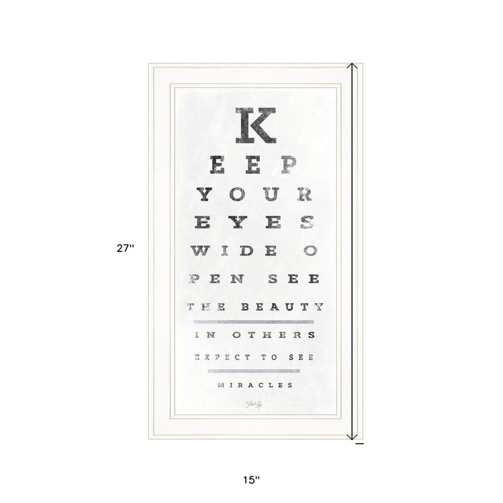 Eye Chart II 2 White Framed Print Wall Art