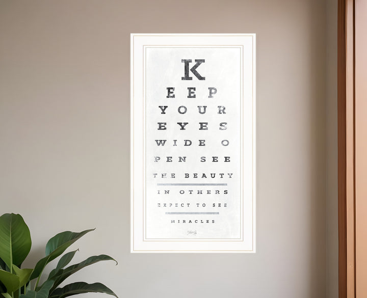 Eye Chart II 2 White Framed Print Wall Art