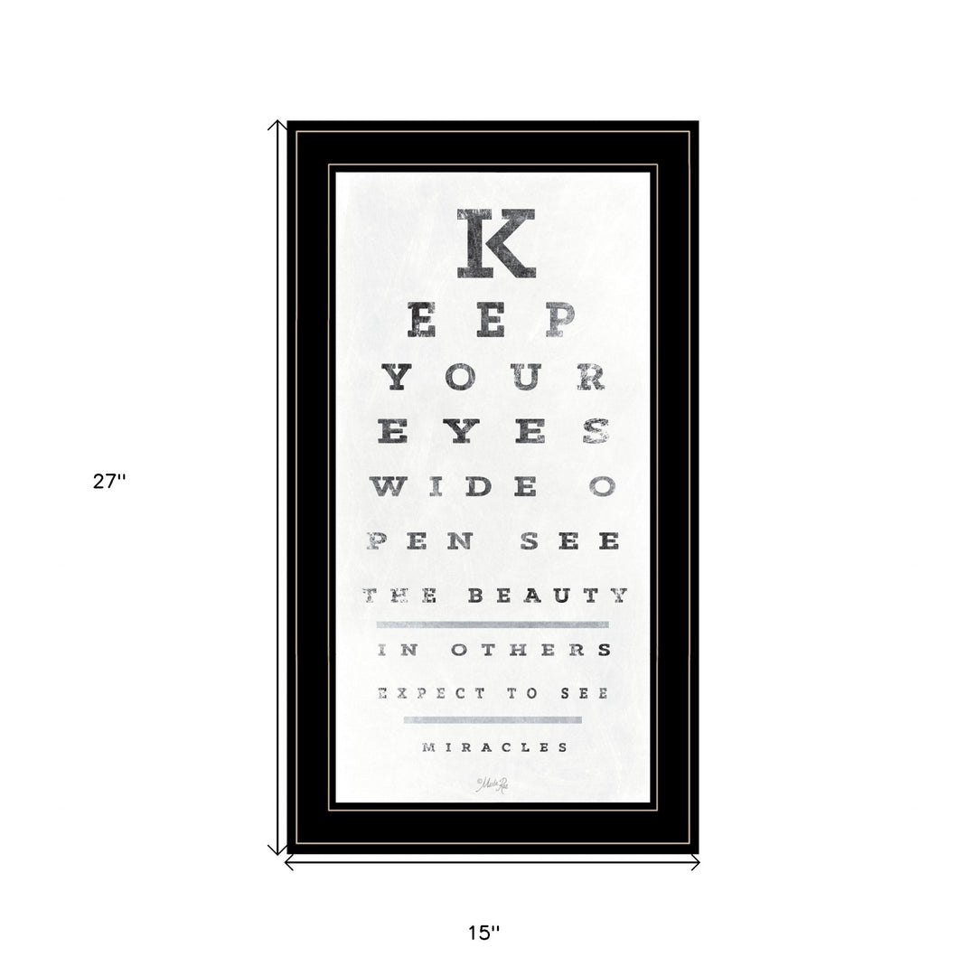 Eye Chart II 3 Black Framed Print Wall Art