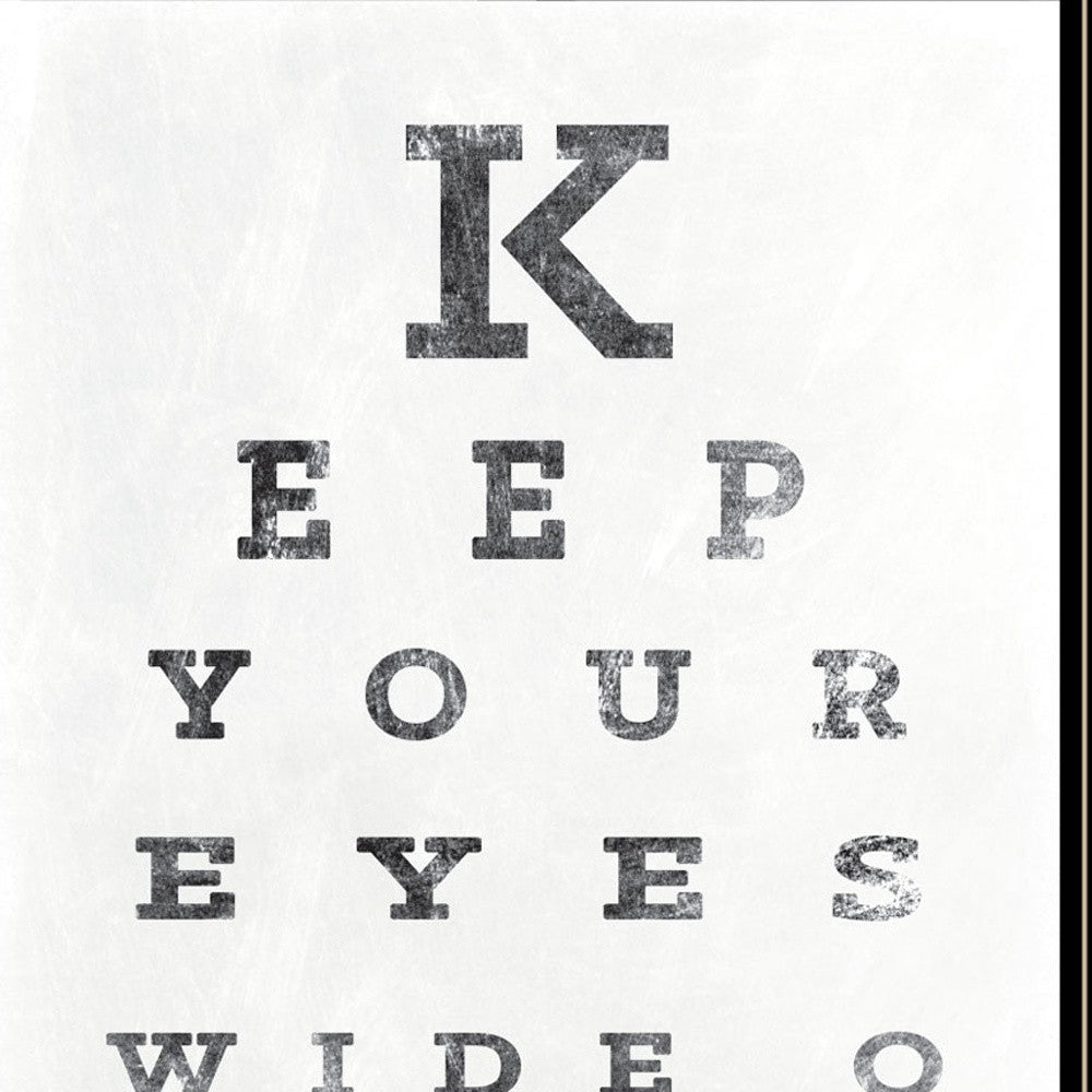 Eye Chart II 3 Black Framed Print Wall Art