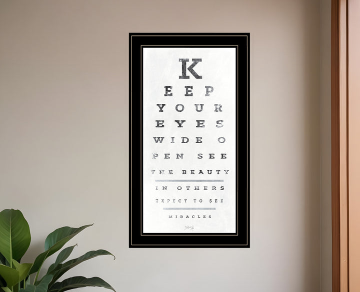 Eye Chart II 3 Black Framed Print Wall Art