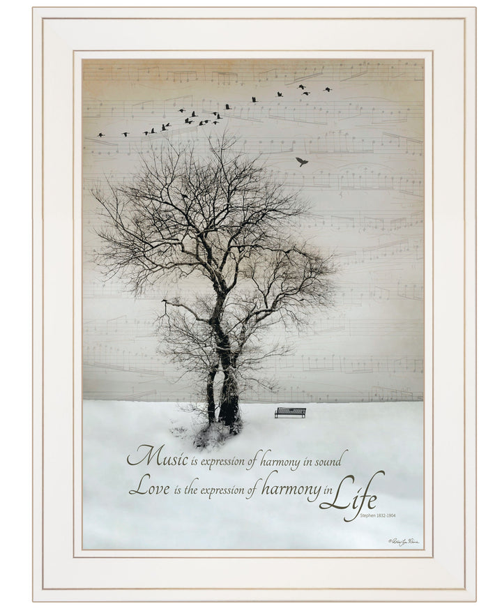 Harmony 1 White Framed Print Kitchen Wall Art