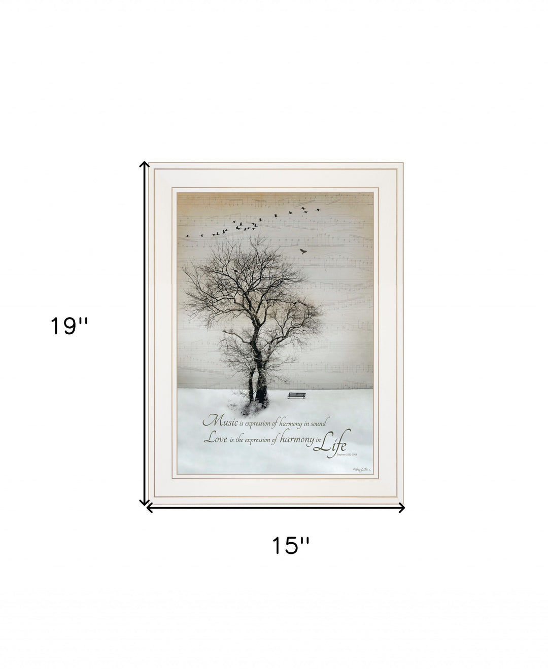 Harmony 1 White Framed Print Kitchen Wall Art